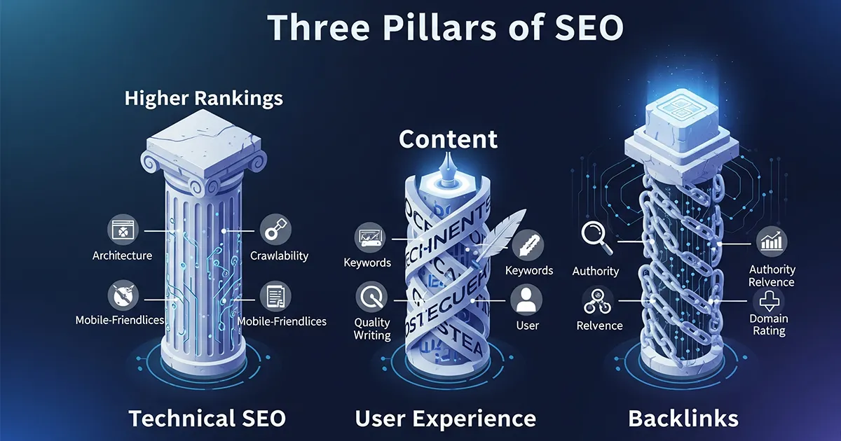 Les trois piliers du référencement SEO : la clé d'une visibilité durable