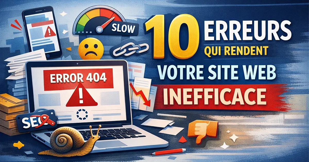 10 erreurs qui rendent votre site web inefficace